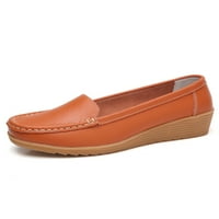Izbor / ženske Ležerne cipele; klasične natikače na klin; natikače sa šavovima; neklizajuće ženske cipele za čamce; narančasta 5,5
