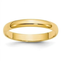 Karatni polukružni prsten od žutog zlata, veličine 5,5