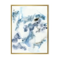 Designart 'Sažetak oblaka tamnoplave boje III' Moderno uokvireno platno zidne umjetničke print print