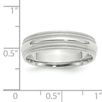 zaručnički prsten od bijelog zlata od 14 karata veličine 6. WDMC060