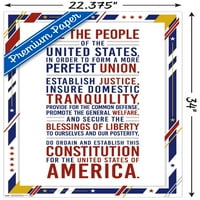 Sjedinjene Američke Države - zidni poster s preambulom Ustava, 22.375 34