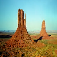 Stijene na pozadini krajolika, rukavice, plemenski Park doline Monumental, Arizona, SAD tiskanje plakata