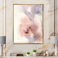 DesignArt 'Pastel Sažetak s ružičastom plavom bež i crvenim mrljama' moderno uokvirena platna zidna umjetnička tiska